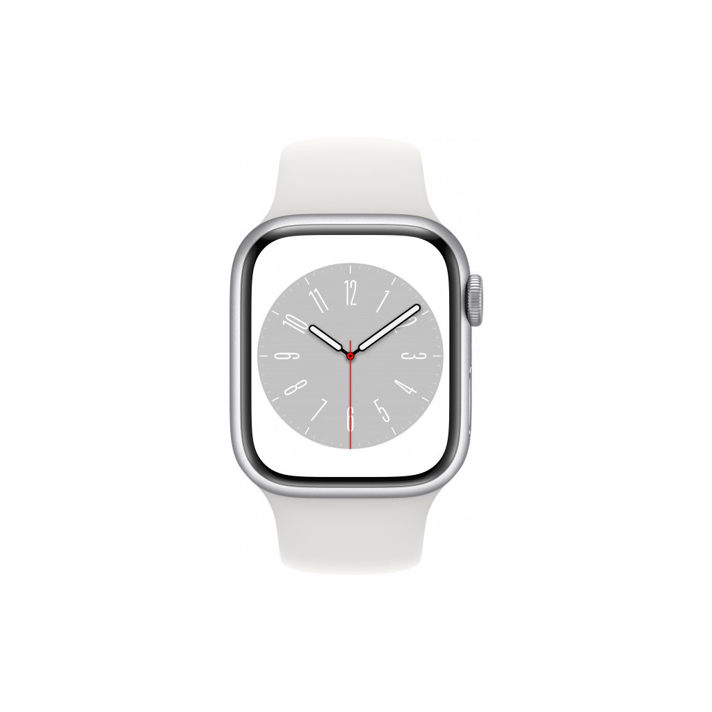 Смарт-годинник Apple Watch Series 8 GPS 41mm Silver Aluminium Case with White Sport Band - Regular (MP6K3UL/A) - зображення 2