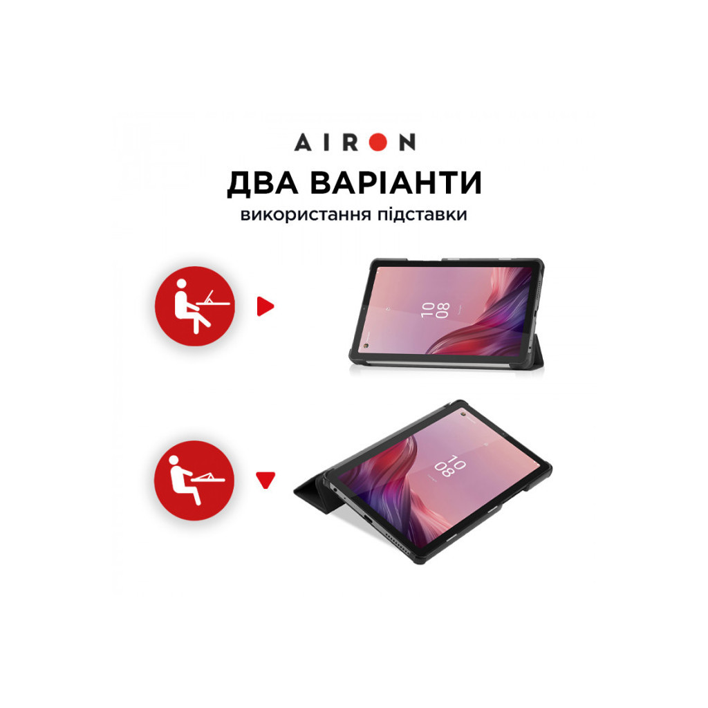 Чохол до планшета AirOn Premium для Lenovo Tab M9 9" (TB-310FU) + protective film black (4822352781091) - зображення 7