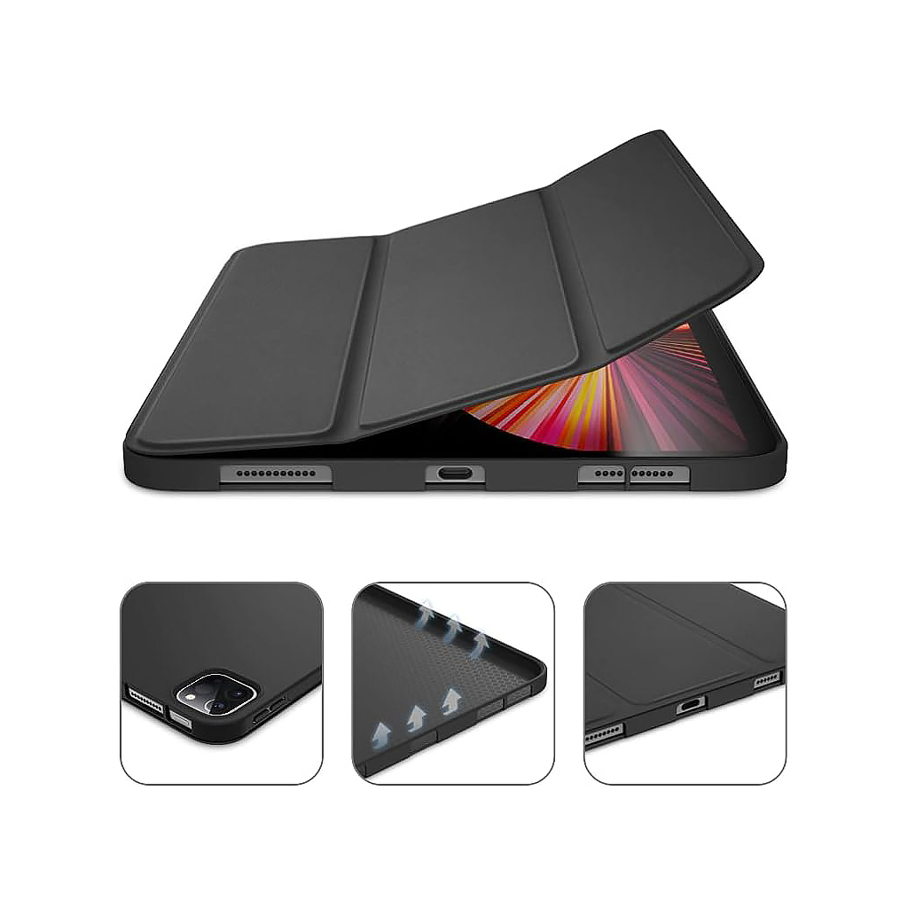 Чохол до планшета BeCover Tri Fold Soft TPU Silicone Apple iPad Pro 12.9 2020/2021/2022 Black (709712) - зображення 2
