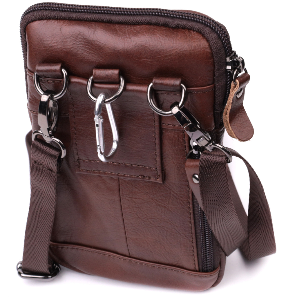 Сумка Vintage На пояс з натуральної шкіри Коричнева (22564) - зображення 2