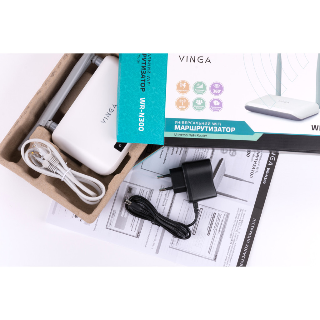 Маршрутизатор Vinga WR-N300 - зображення 3