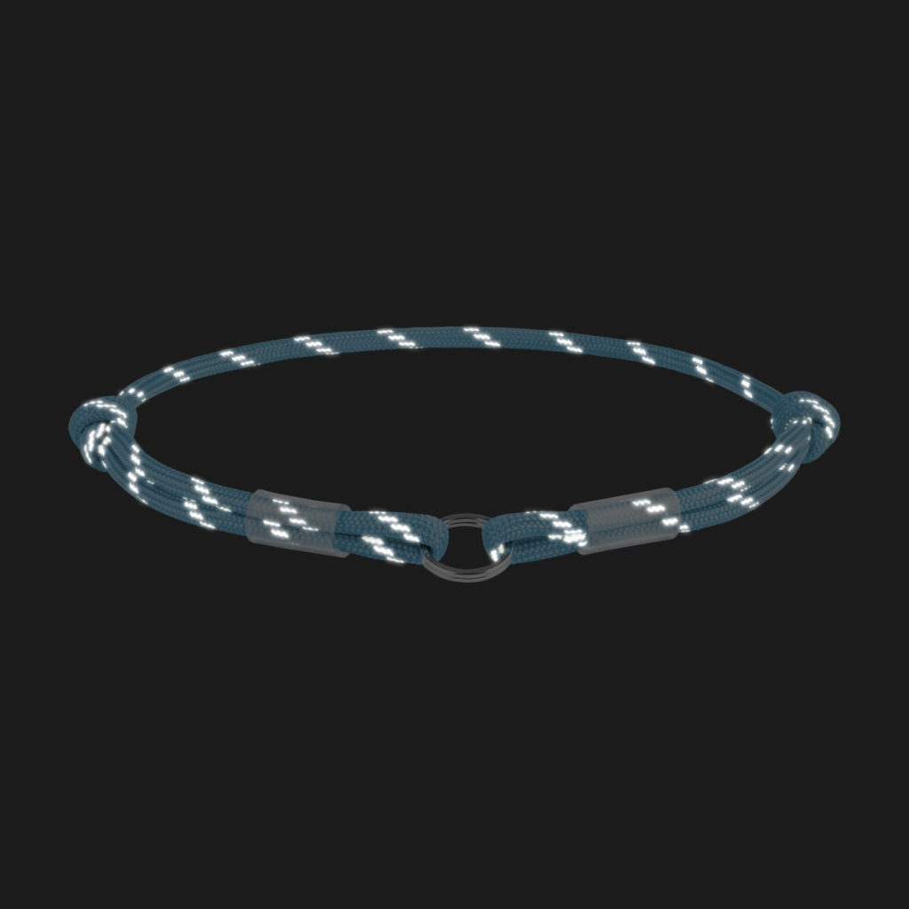 Шнурок для адресника WAUDOG Smart ID світловідбивний S 25-45 см блакитний (60402) - зображення 3