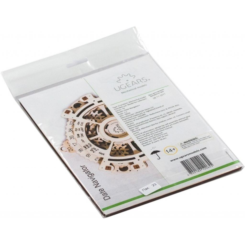 Збірна модель Ugears механічний Навігатор дат (70036) - зображення 6