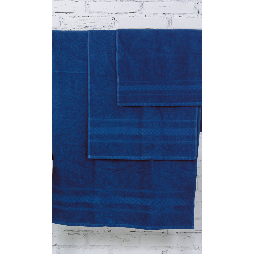 Рушник MirSon набір банних 5076 Elite SoftNess Kingblue 50х90, 70х140, 100x150 (2200003960969) - зображення 3