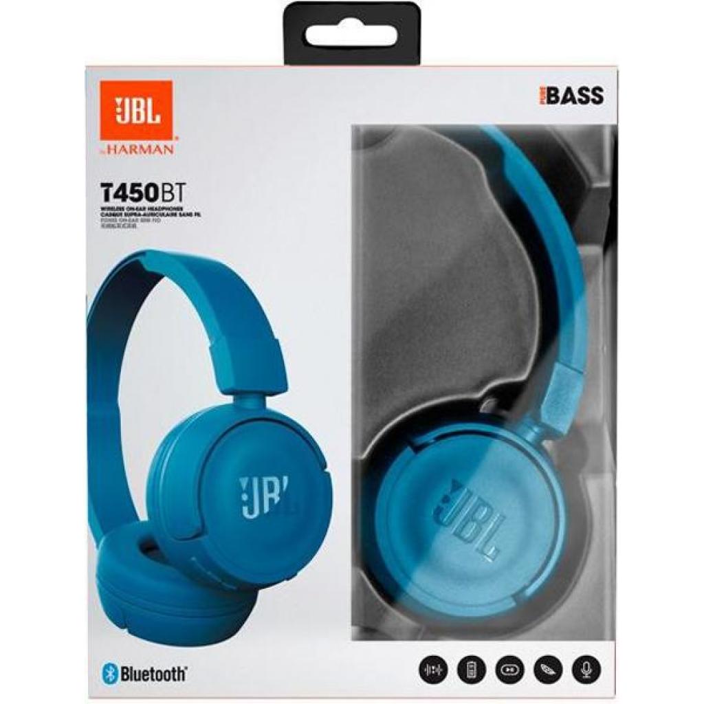 Навушники JBL T450ВТ Blue (JBLT450BTBLU) - зображення 5