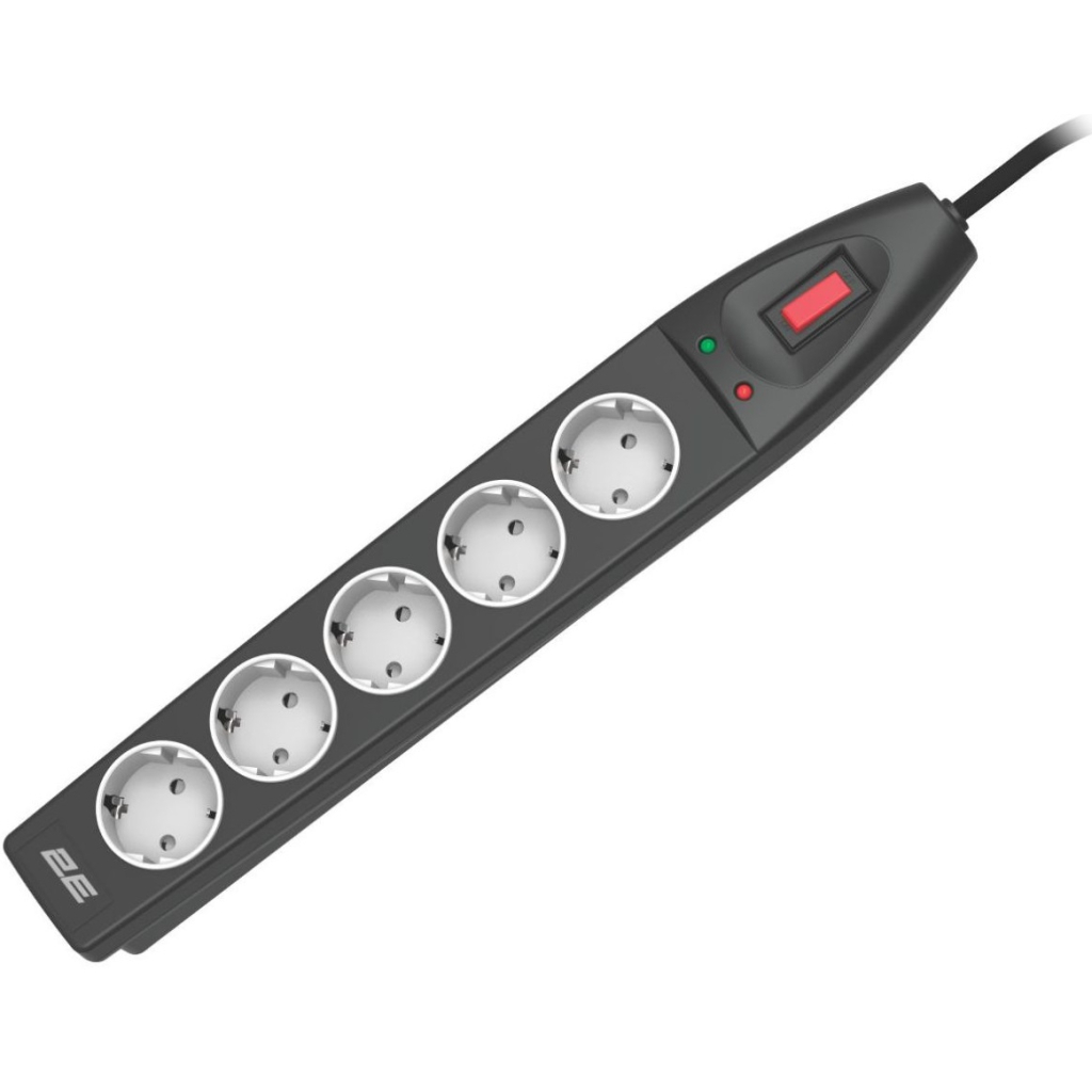 Мережевий фільтр живлення 2E 2E-SP515M5BK 5m (2E-SP515M5BK) - зображення 1