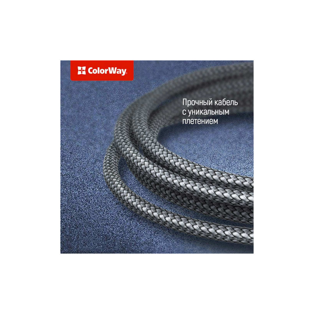 Дата кабель USB-C to Lightning 2.0m ColorWay (CW-CBPDCL036-GR) - изображение 4