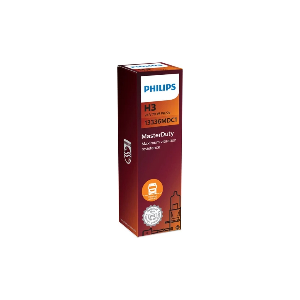 Автолампа Philips 13336MDC1 H3 24V 70W MasterDuty (2452) - зображення 1