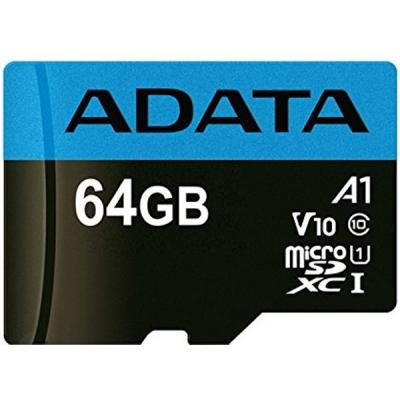 Карта пам'яті ADATA 64GB microSD class 10 UHS-I A1 Premier (AUSDX64GUICL10A1-R) - зображення 1