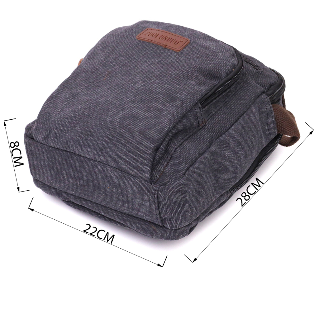 Сумка Vintage Для чоловіків з текстилю Чорна (22237) - зображення 3