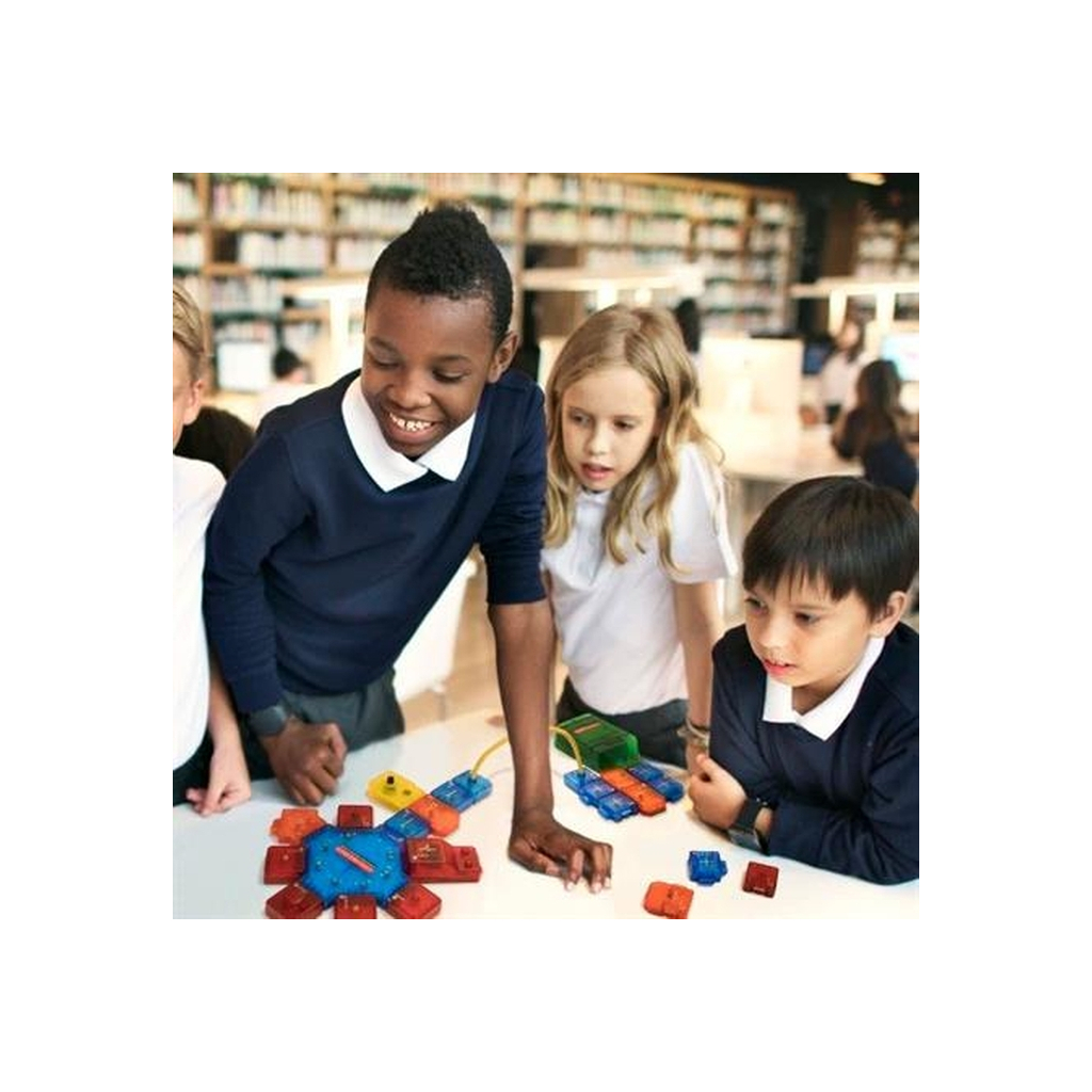 Конструктор 4М Електронний конструктор Logiblocs Розумні схеми для школи 70 модулів 19 проектів (00-01709) - зображення 4