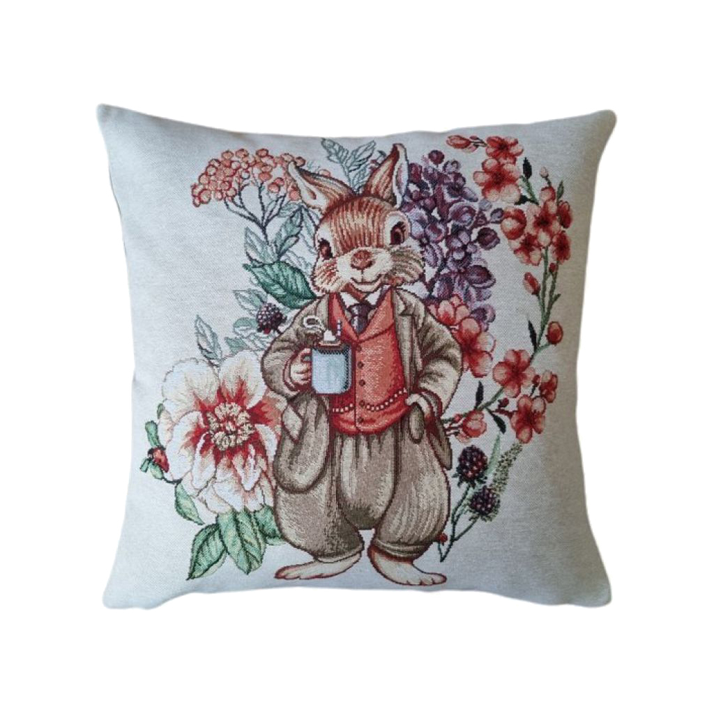 Наволочка Прованс гобеленова 45х45 см Затишок Заєць (4823093438507) - изображение 1