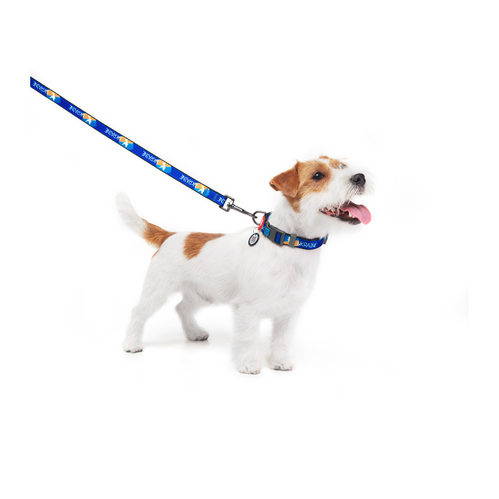 Нашийник для тварин WAUDOG Nylon з QR паспортом "Прапор" пластиковий фастекс M (4502-0229) - зображення 3