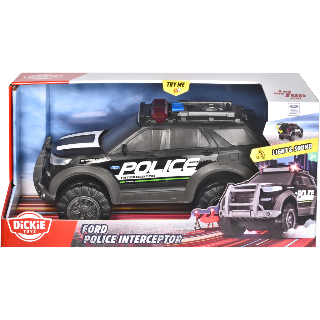 Спецтехніка Dickie Toys Поліцейська машина "Форд" з відкривним багажником (3306017) - зображення 2