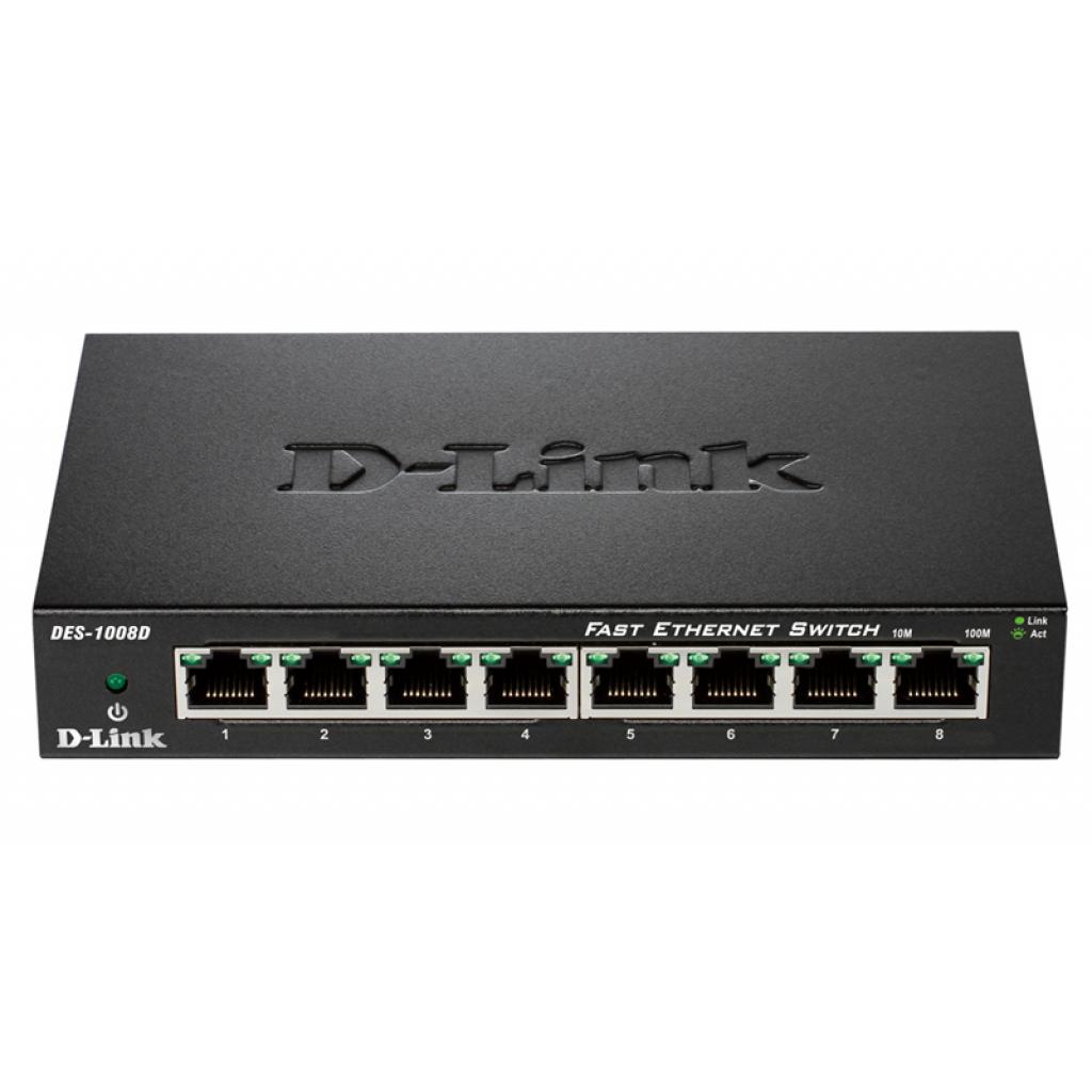 Комутатор мережевий D-Link DES-1008D - зображення 1