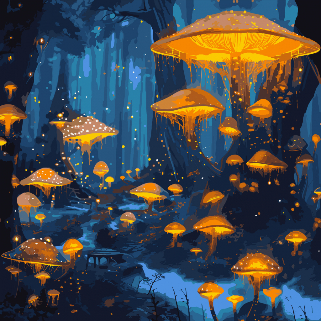 Картина по номерам Santi Казковий ліс, 40*40см, LED підсвітка (955064) - зображення 1