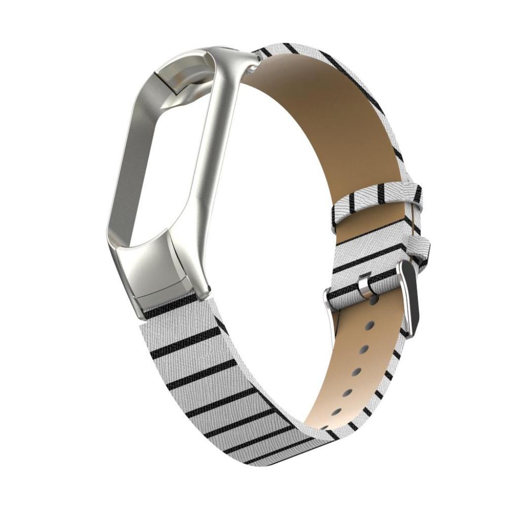 Ремінець до фітнес браслета XoKo Leather Premium Band для Xiaomi Mi band 5 White (XK-M5-LRWT) - зображення 2