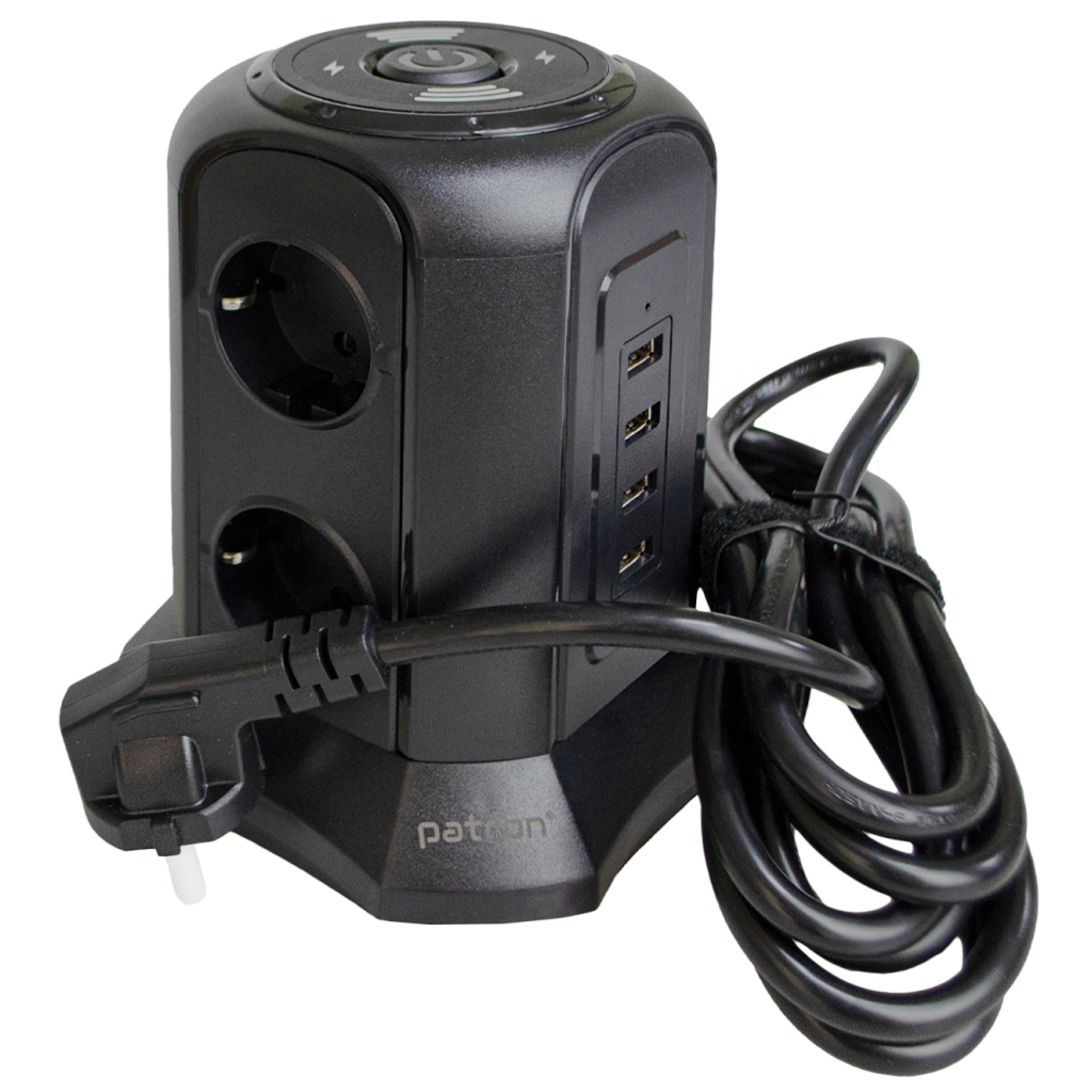 Мережевий фільтр живлення Patron SP-1663-USBTW (EXT-PN-SP-1663-USBTW) - зображення 1