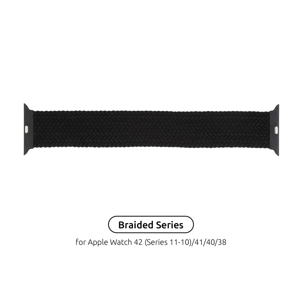 Ремінець до смарт-годинника Armorstandart Braided Solo Loop для Apple Watch 42 (Series 11-10)/41/40/38 Charcoal Size 6 (144 mm) (ARM58062) - зображення 1
