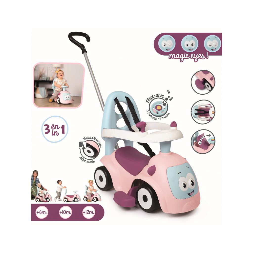 Чудомобіль Smoby Маестро 3 в 1, рожевий (720305) - изображение 6