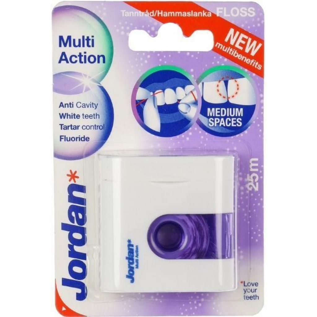 Зубна нитка Jordan Multi Action з фтором 25 м (6831801) - изображение 1