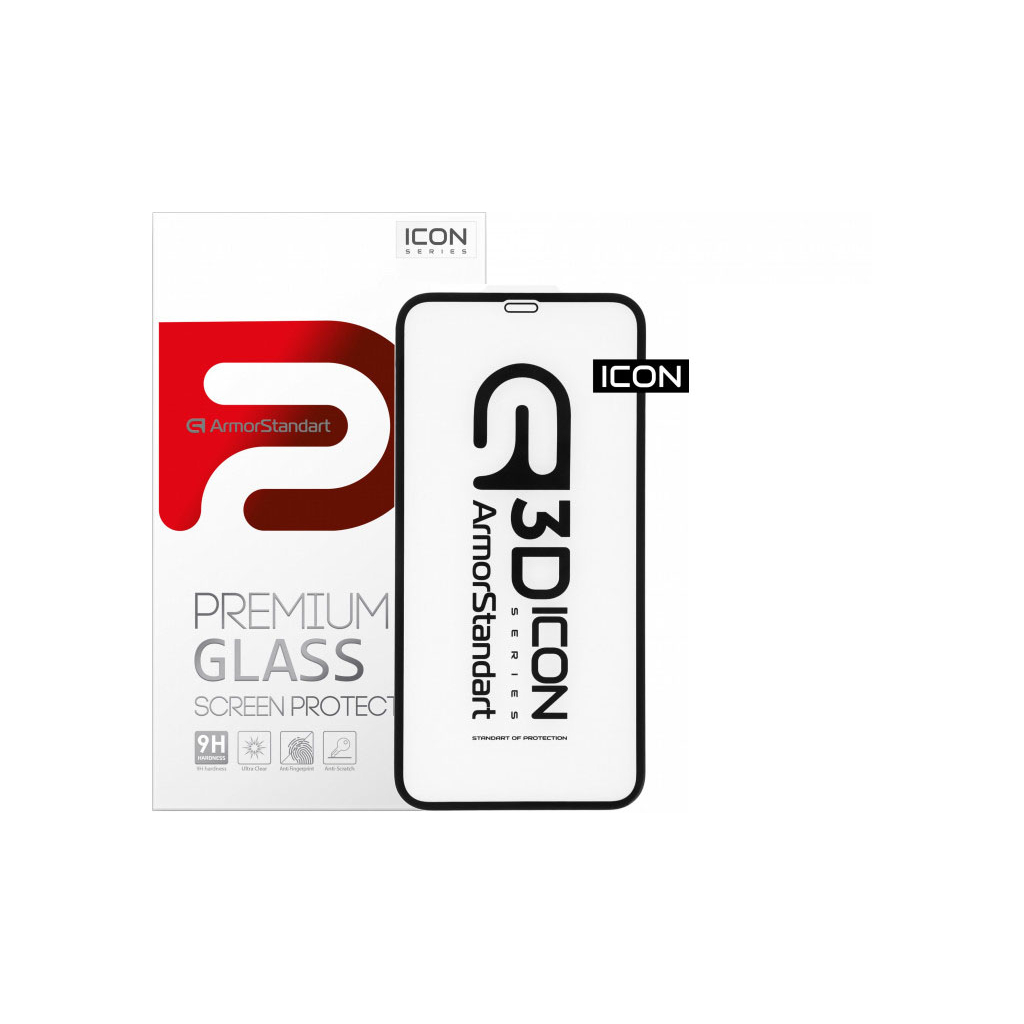 Скло захисне Armorstandart Icon 3D Apple iPhone 12 Mini Black (ARM57193) - зображення 1