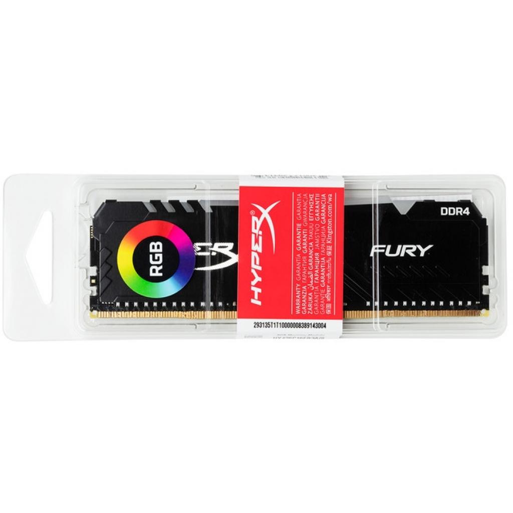 Модуль пам'яті для комп'ютера DDR4 8GB 3000 MHz HyperX Fury Black RGB Kingston Fury (ex.HyperX) (HX430C15FB3A/8) - зображення 5