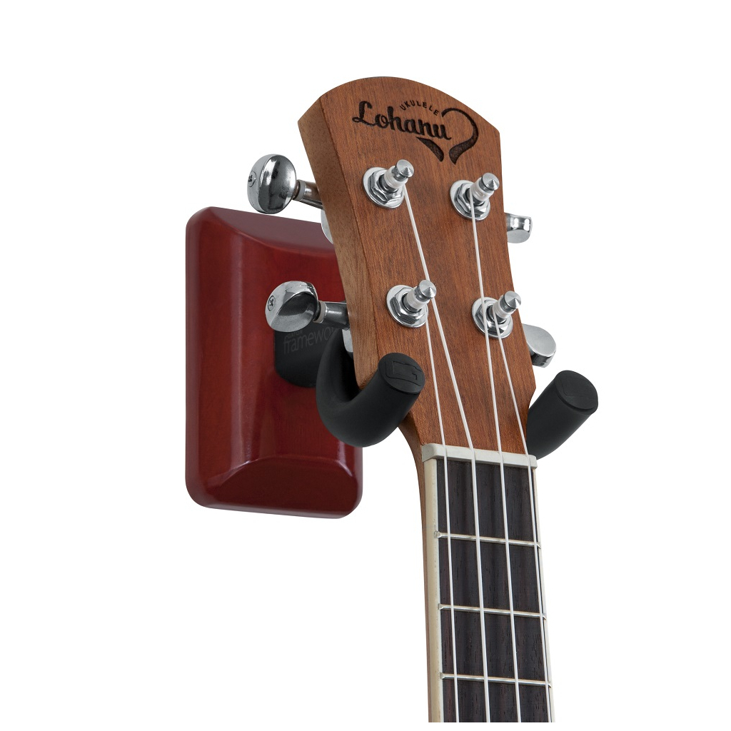 Тримач для гітари Gator Frameworks Wall Mount Ukulele / Mandolin Hanger Cherry (GFW-UKE-HNGRCHR) - зображення 2