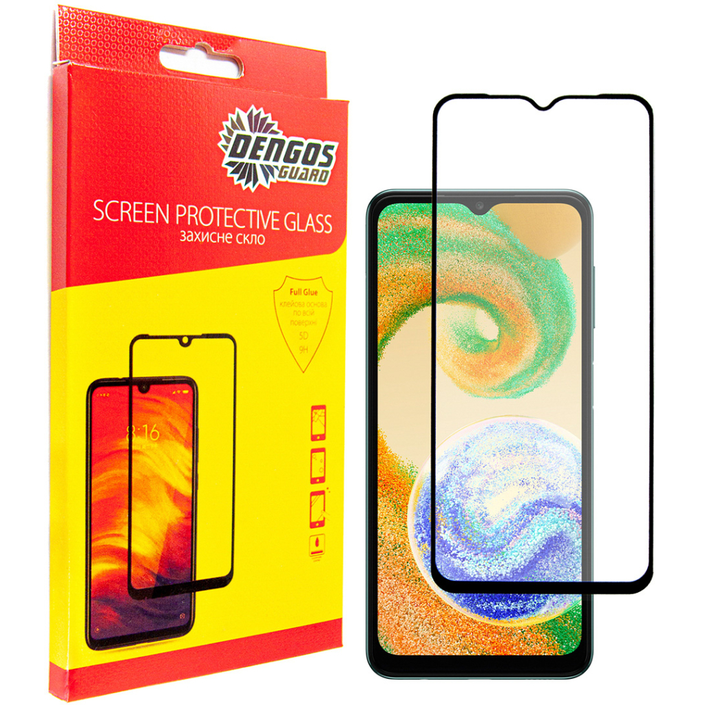 Скло захисне Dengos Full Glue Samsung Galaxy A04s black frame (TGFG-237) - зображення 1