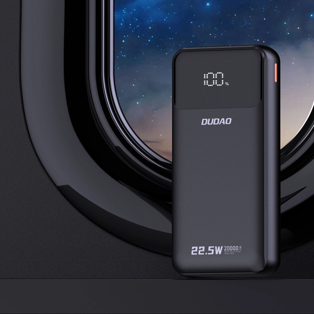 Батарея універсальна Dudao K15Pro 20000mAh PD/22.5W, QC, with built-in cables, Black (6977196682430) - зображення 6
