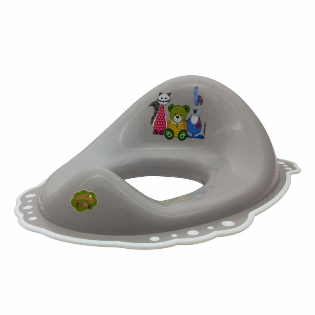 Накладка на унітаз Maltex з гумками Ведмедик і друзі Сіре (3910546) - зображення 1