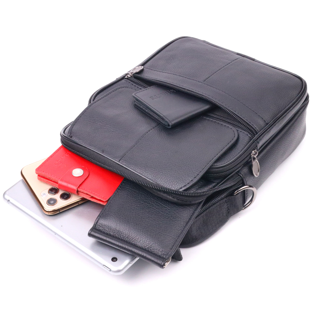 Сумка Vintage Чоловіча шкіряна Чорна (21396) - зображення 8