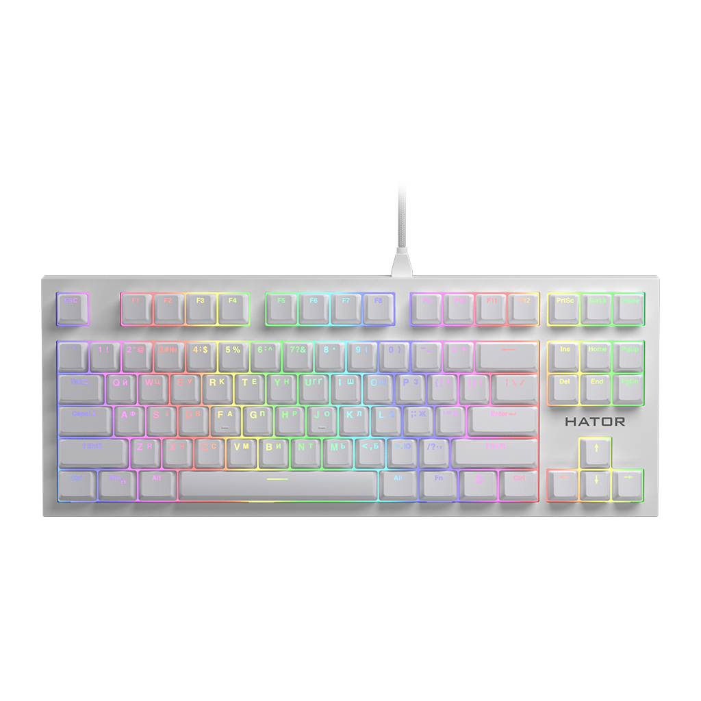 Клавіатура Hator Skyfall TKL PRO USB White (HTK-656) - зображення 1