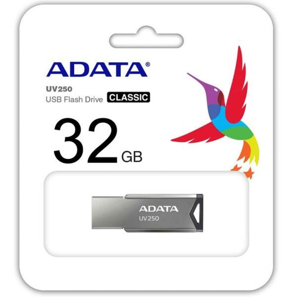 USB флеш накопичувач ADATA 32GB UV250 Metal Black USB 2.0 (AUV250-32G-RBK) - зображення 4