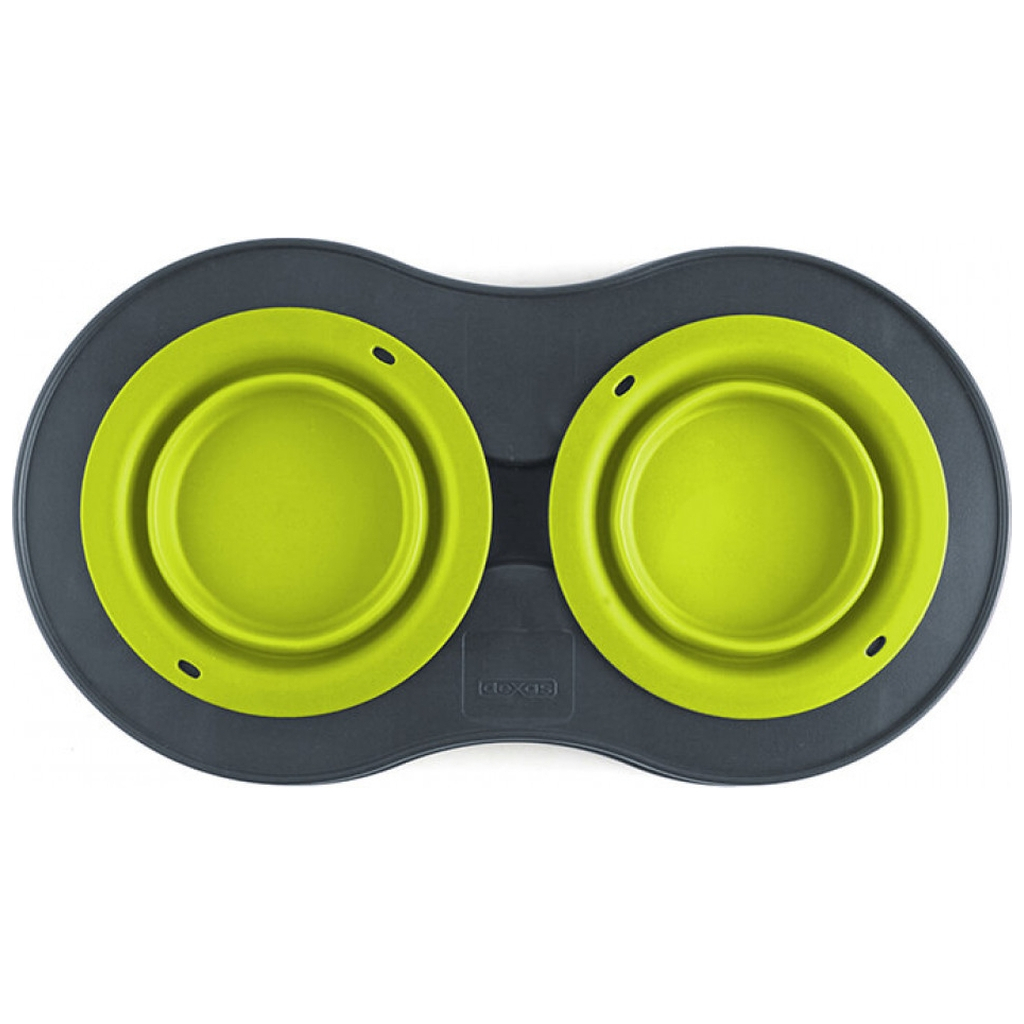 Посуд для собак Dexas Миска подвійна на складній підставці-велика 600 мл зелена (0084297306908) - изображение 5