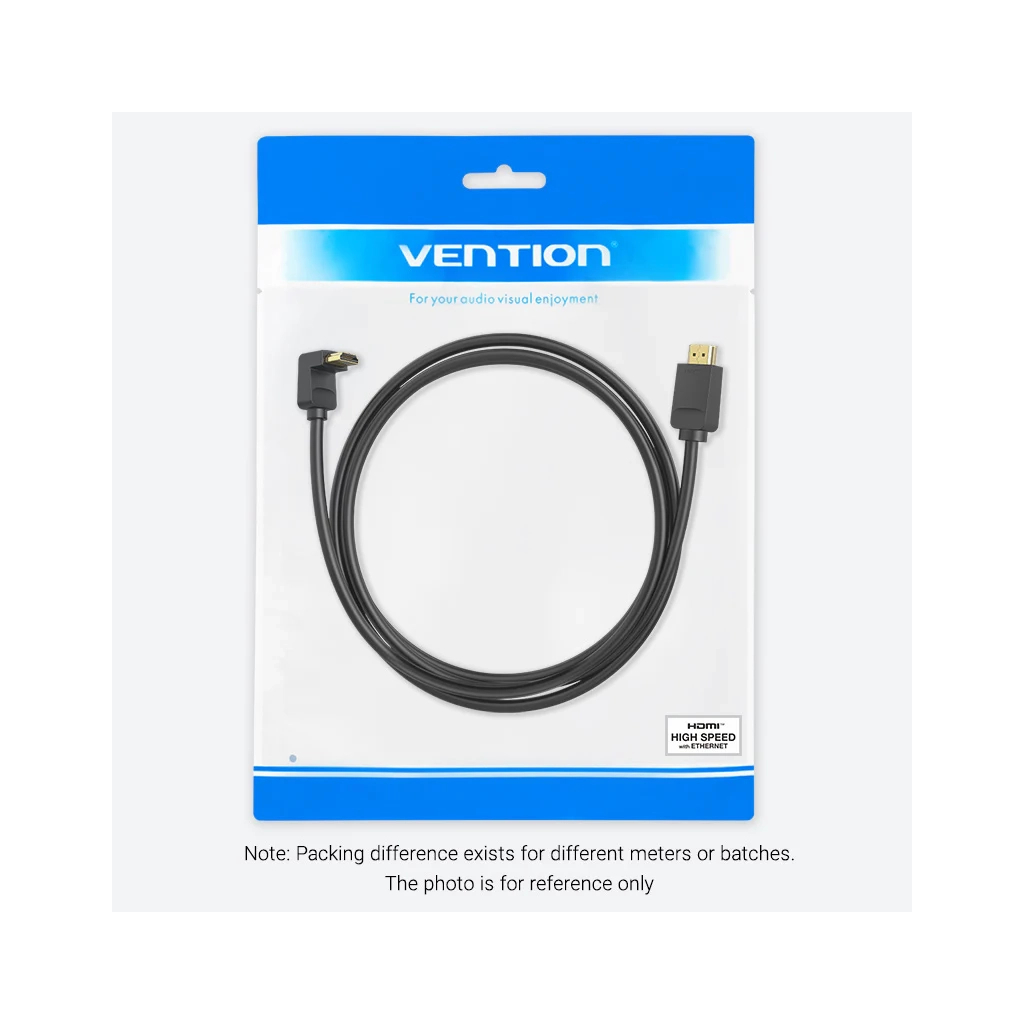 Кабель мультимедійний HDMI M to HDMI M 1.0m 90° corner black Vention (AAQBF) - изображение 5