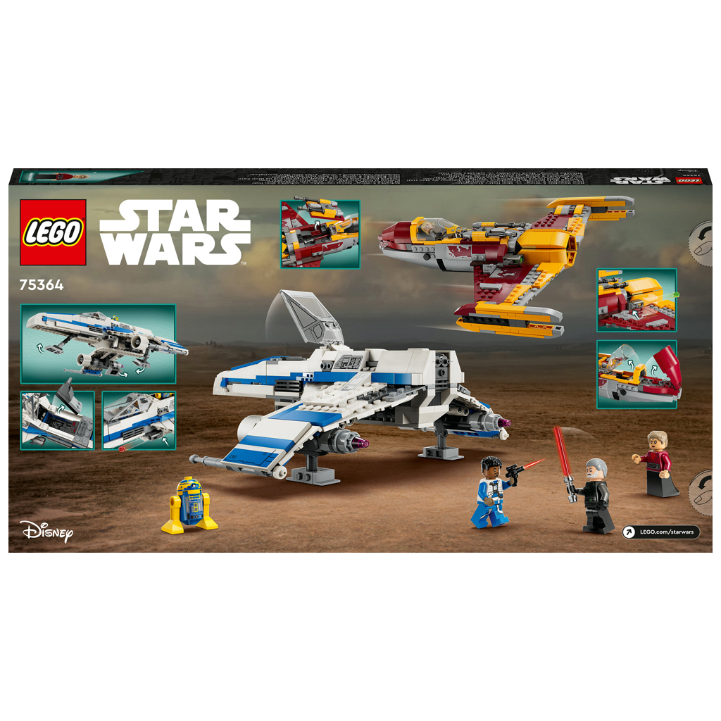 Конструктор LEGO Star Wars Винищувач Нової Республіки E-Wing проти Зоряного винищувача Шин Хаті 1056 деталей (75364) - зображення 10