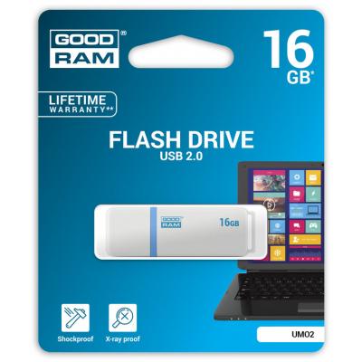 USB флеш накопичувач Goodram 16GB UMO2 White Graphite USB 2.0 (UMO2-0160WER11) - зображення 6