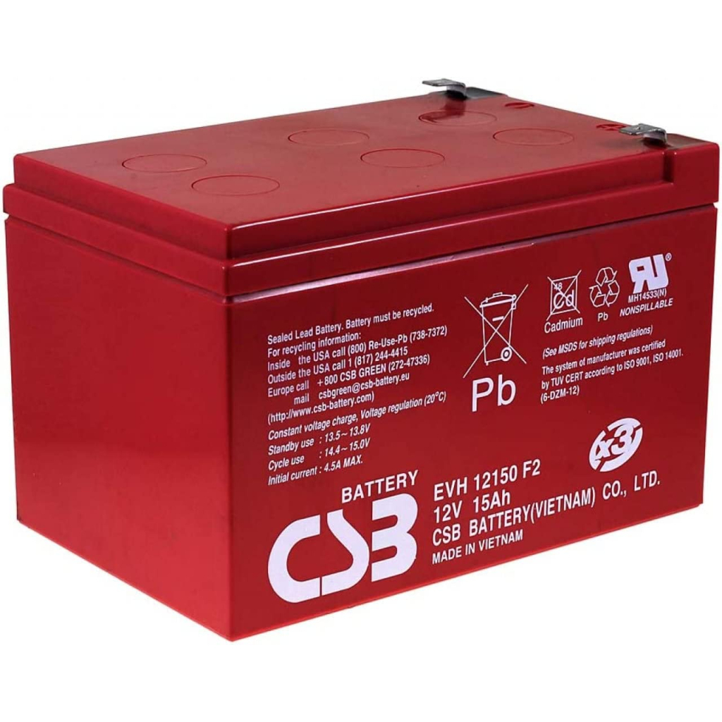 Батарея до ДБЖ CSB 12V 15Ah (EVH12150) - зображення 1