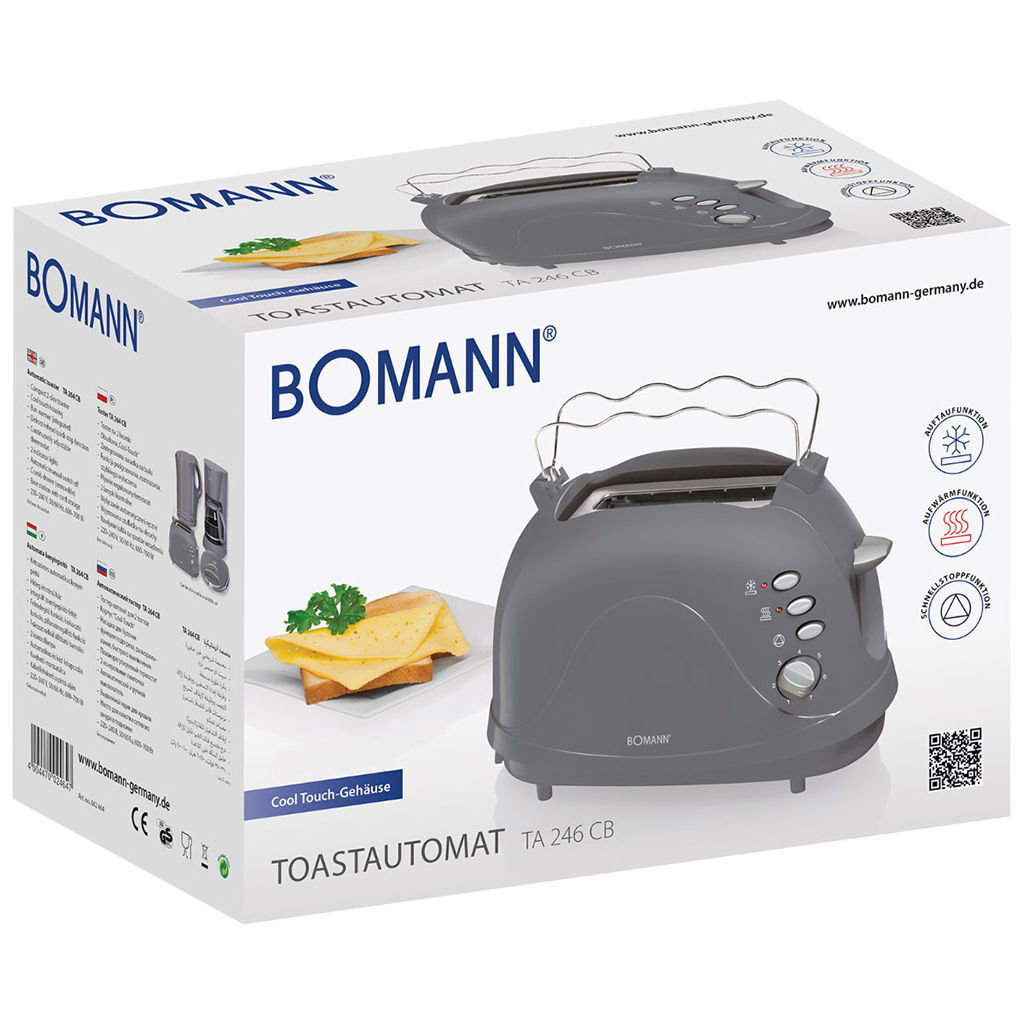 Тостер Bomann TA 246 CB grey - зображення 2