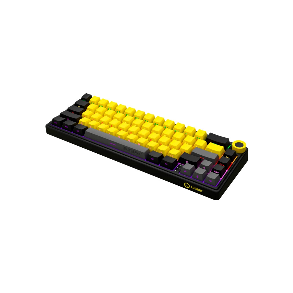 Клавіатура Lorgar KBP70MW Pro RGB Wireless/Bluetooth/USB UA Black/yellow (LRG-KBP70MW-YL-US) - зображення 7