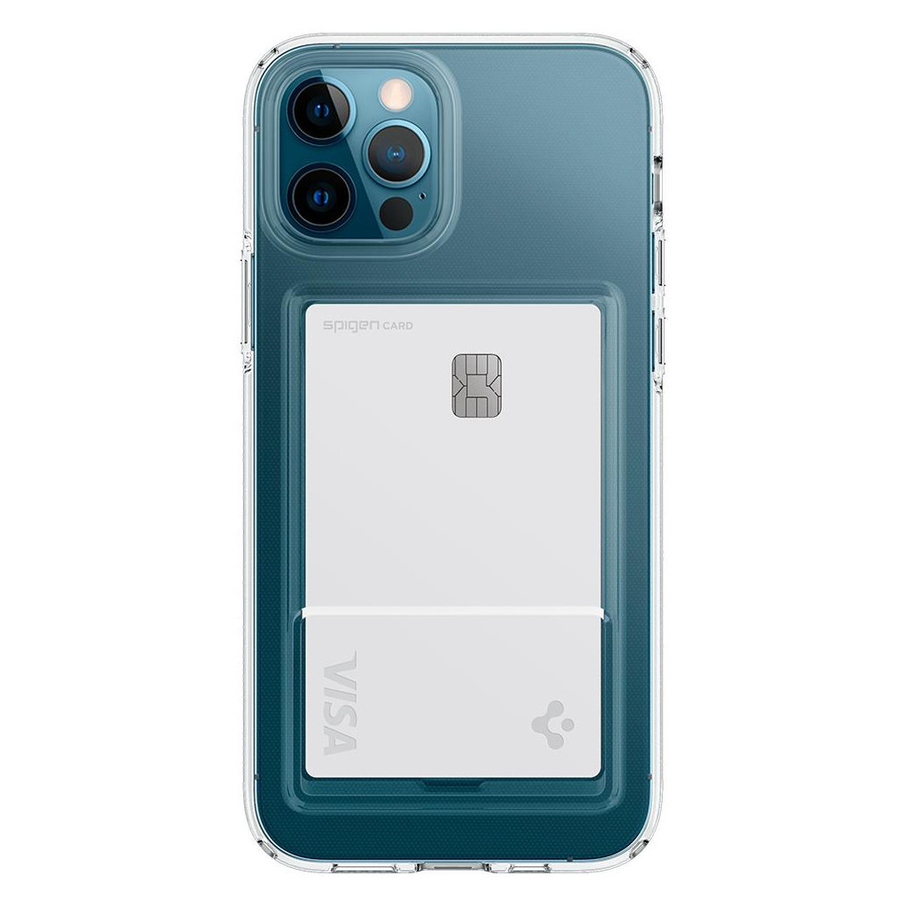 Чохол до мобільного телефона Spigen iPhone 12 /12 Pro Crystal Slot, Crystal Clear (ACS02576) - зображення 10