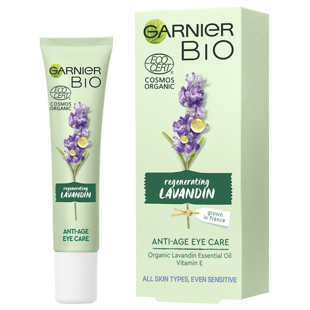 Крем для шкіри навколо очей Garnier Bio Антивіковий з екстрактом лавандину 15 мл (3600542264198) - зображення 1