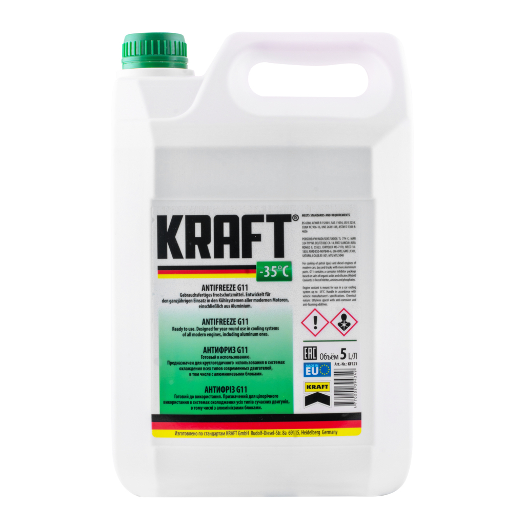Антифриз KRAFT G11 -35 (зелений) 5 л (KF121) - зображення 1