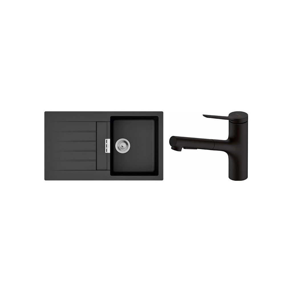 Мийка кухонна Hansgrohe S520-F345 + зміш. Zesis M33 (43356670) - зображення 1