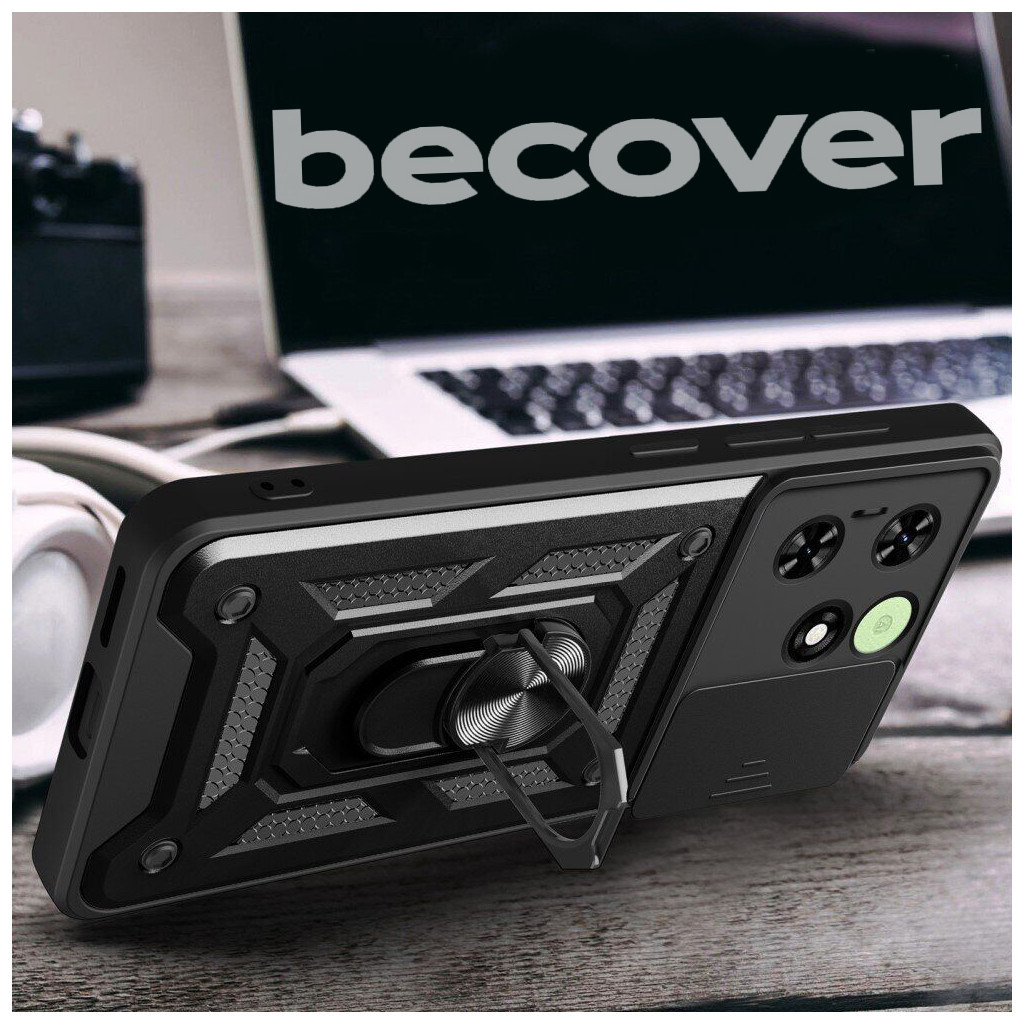 Чохол до мобільного телефона BeCover Military Tecno Spark 20C (BG7n) Black (710685) - зображення 3