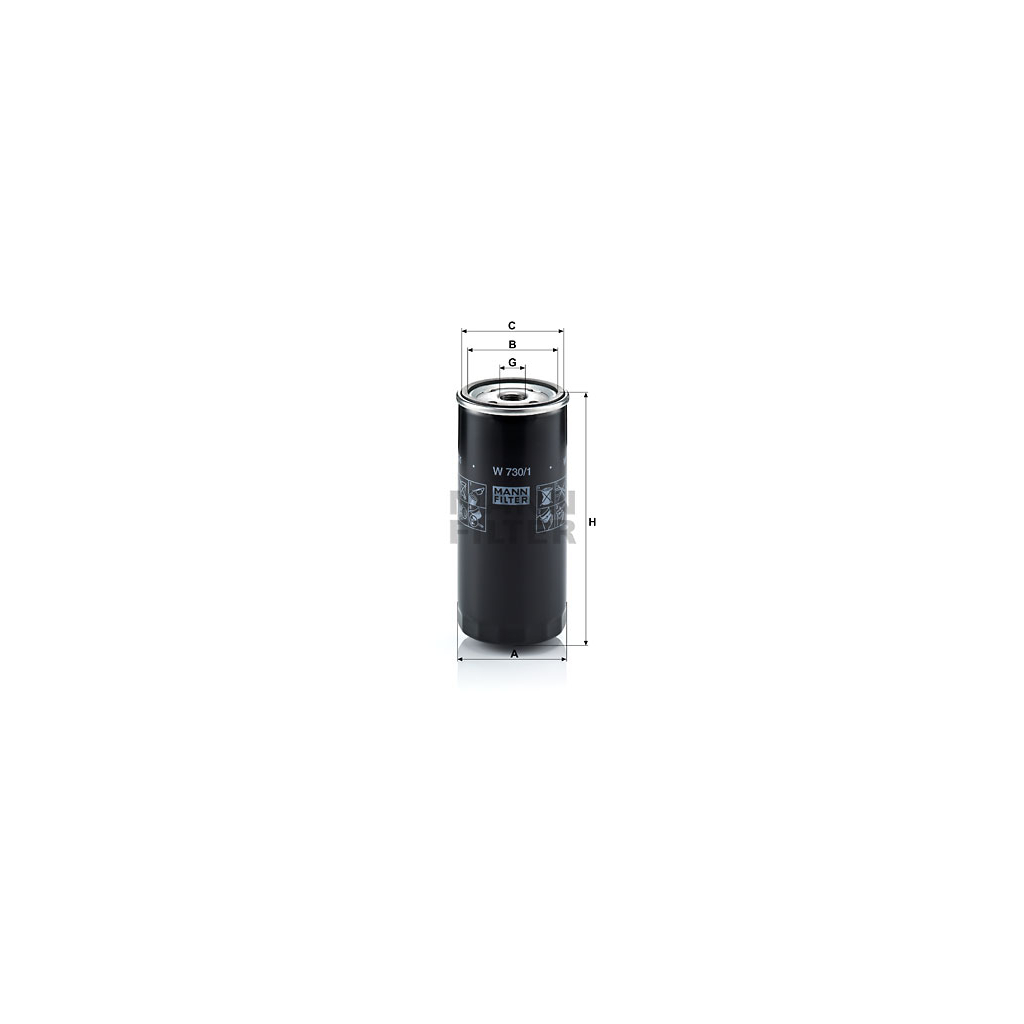 Фільтр масляний Mann W730/1 - зображення 1