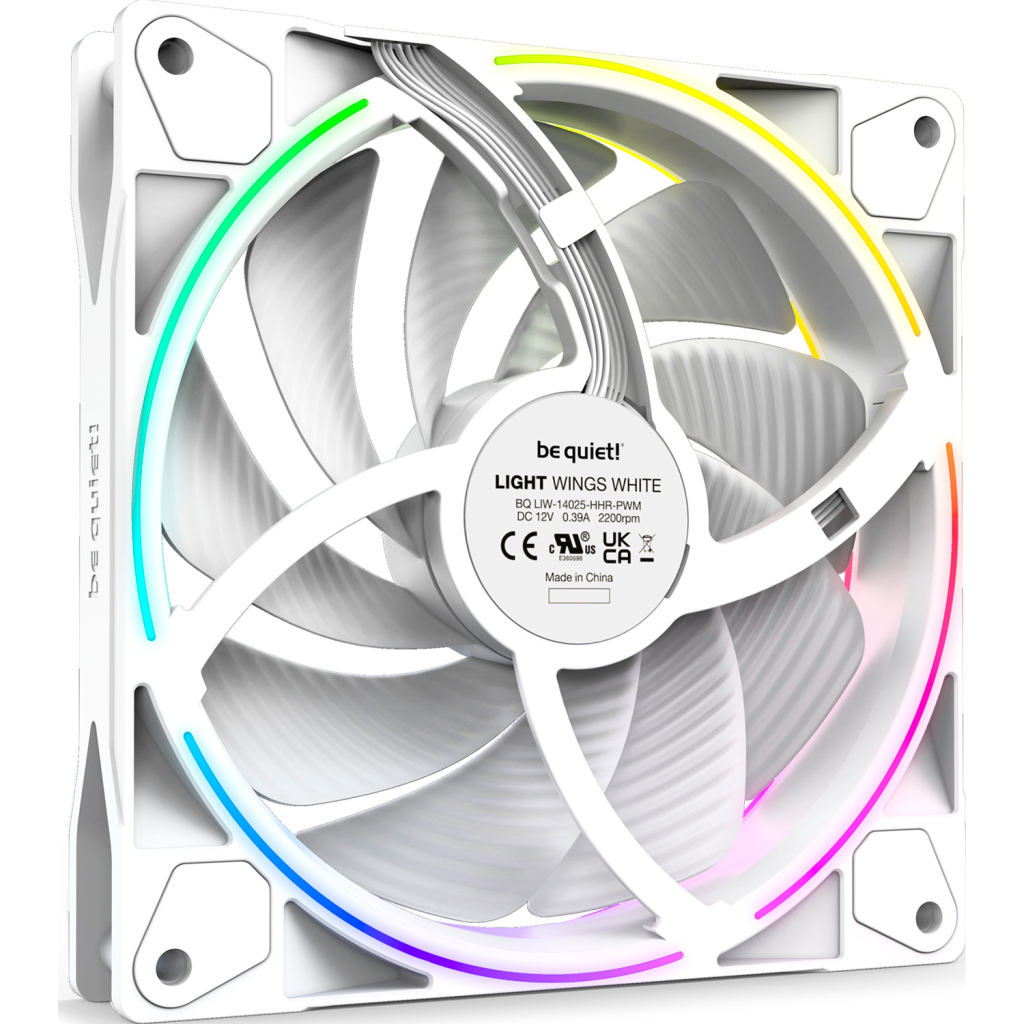 Кулер до корпусу Be quiet! Light Wings White 140mm PWM high-speed (BL103) - зображення 2