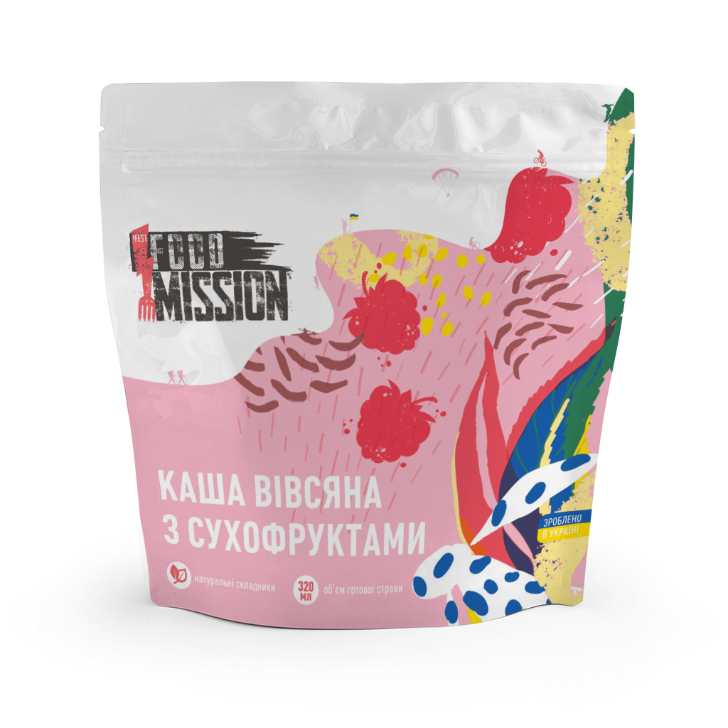 Їжа швидкого приготування Food Mission Каша вівсяна з сухофруктами 100 г (fm.30337) - зображення 1