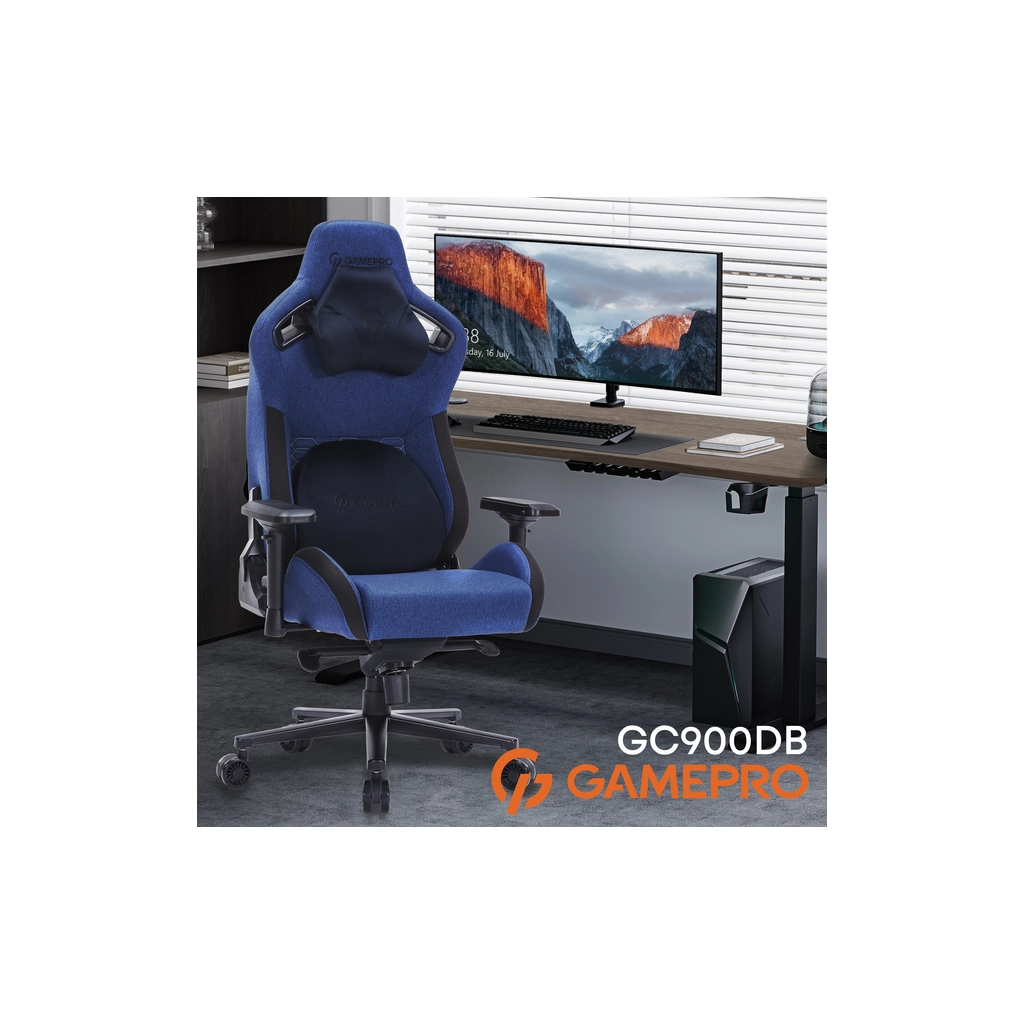 Крісло ігрове GamePro GC900DB Size XL Fabric Dark Blue (GC900DB) - зображення 6